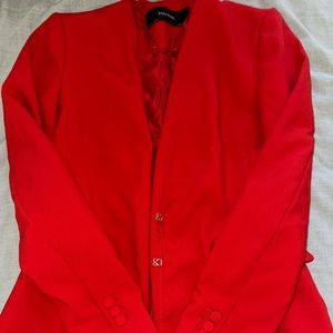 Zara Basics red blazer
